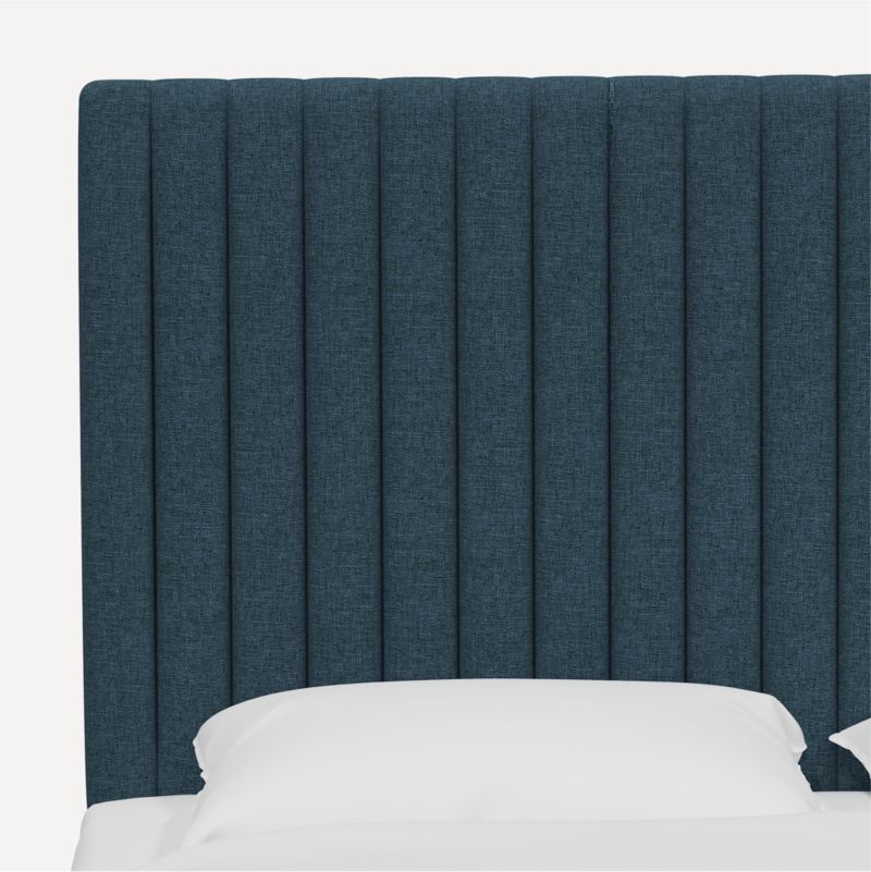 Camilla Linen Navy Upholstered Queen Headboard - image 4 of 6