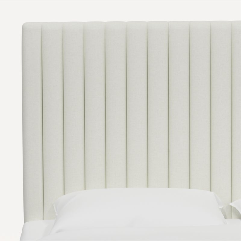 Camilla Linen White Upholstered Queen Headboard - image 5 of 7