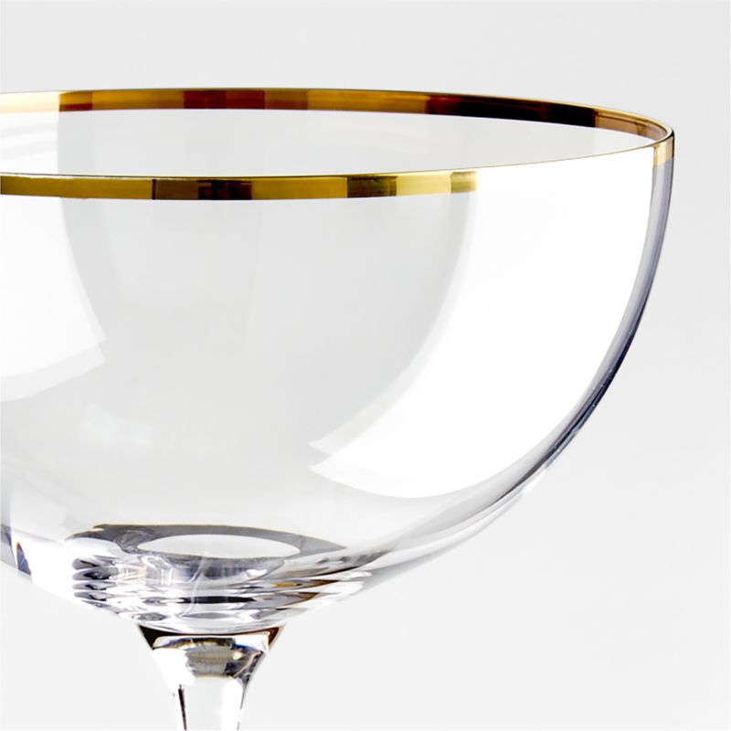 Camille 8-Oz. Gold Rim Coupe Glass