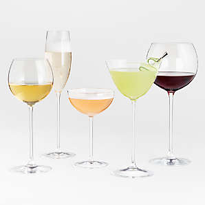 Shimmering Chrome Martini Glasses (set of 8)