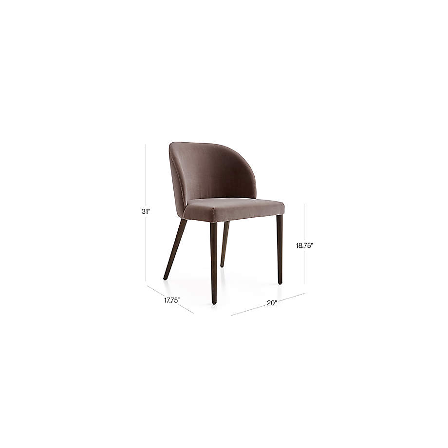 Camille Taupe Italian Dining Chair Reviews Crate Barrel