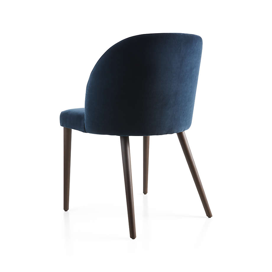 Camille Navy Velvet Dining Chair Reviews Crate Barrel