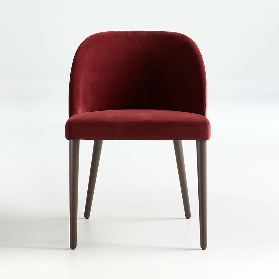 Velvet barrel online dining chair