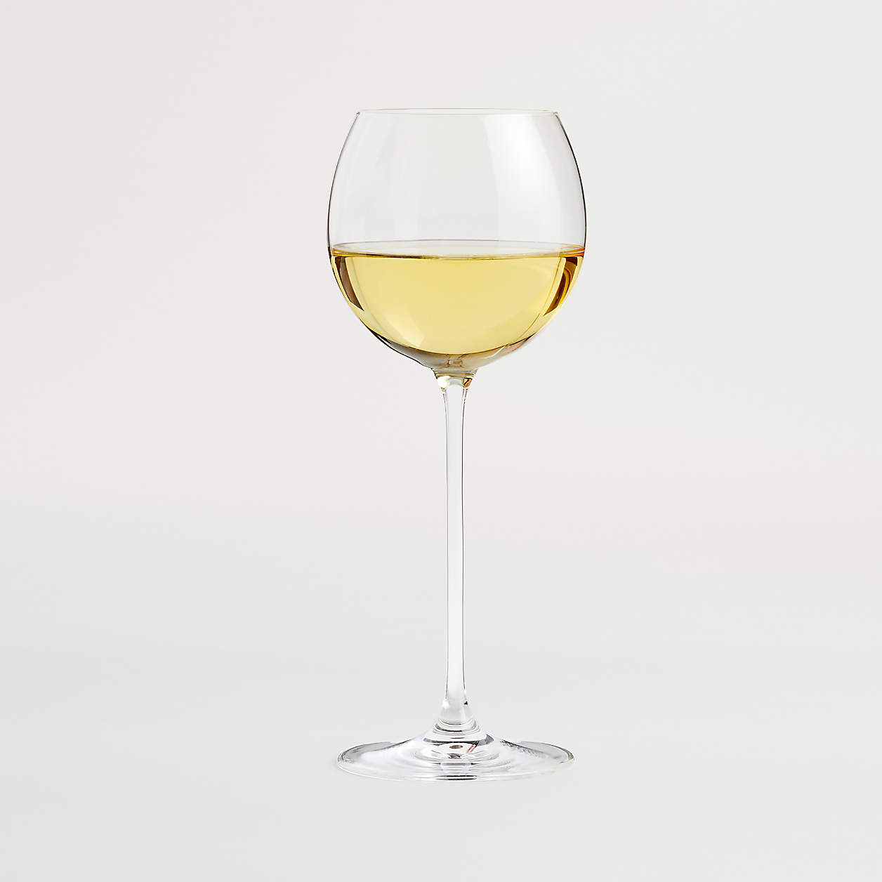 Camille 13Oz. Long Stem Wine Glass White + Reviews Crate & Barrel