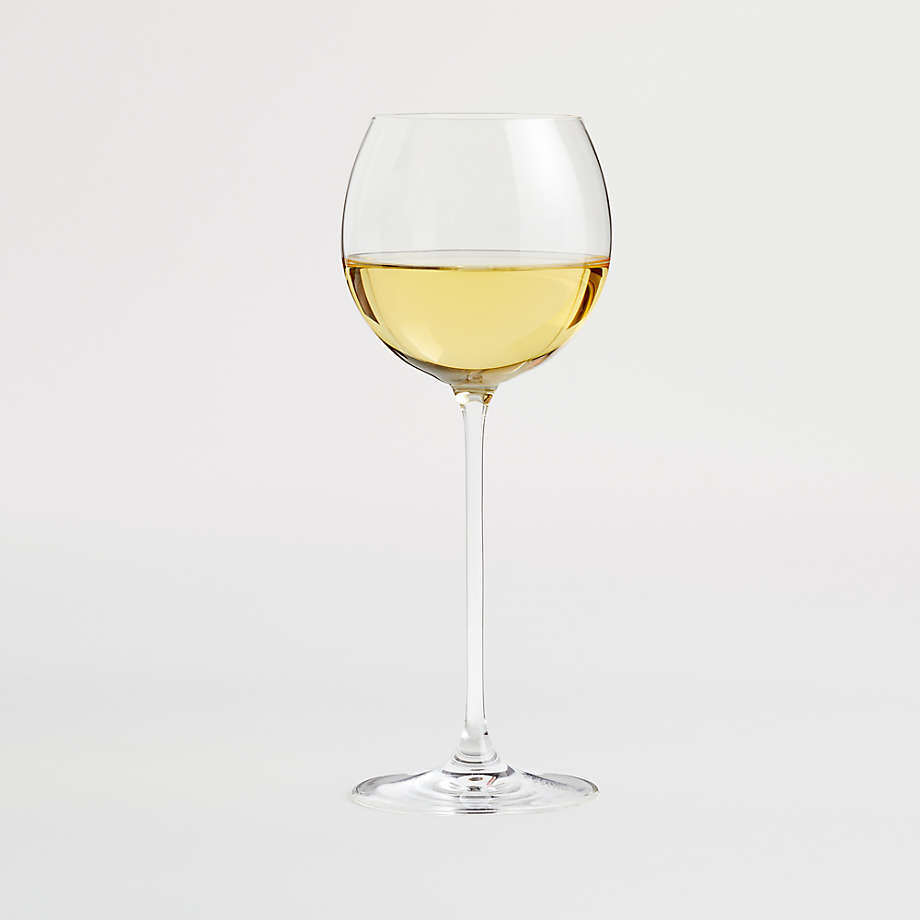 Camille 13-Oz. Long Stem Wine Glass - White + Reviews | Crate & Barrel