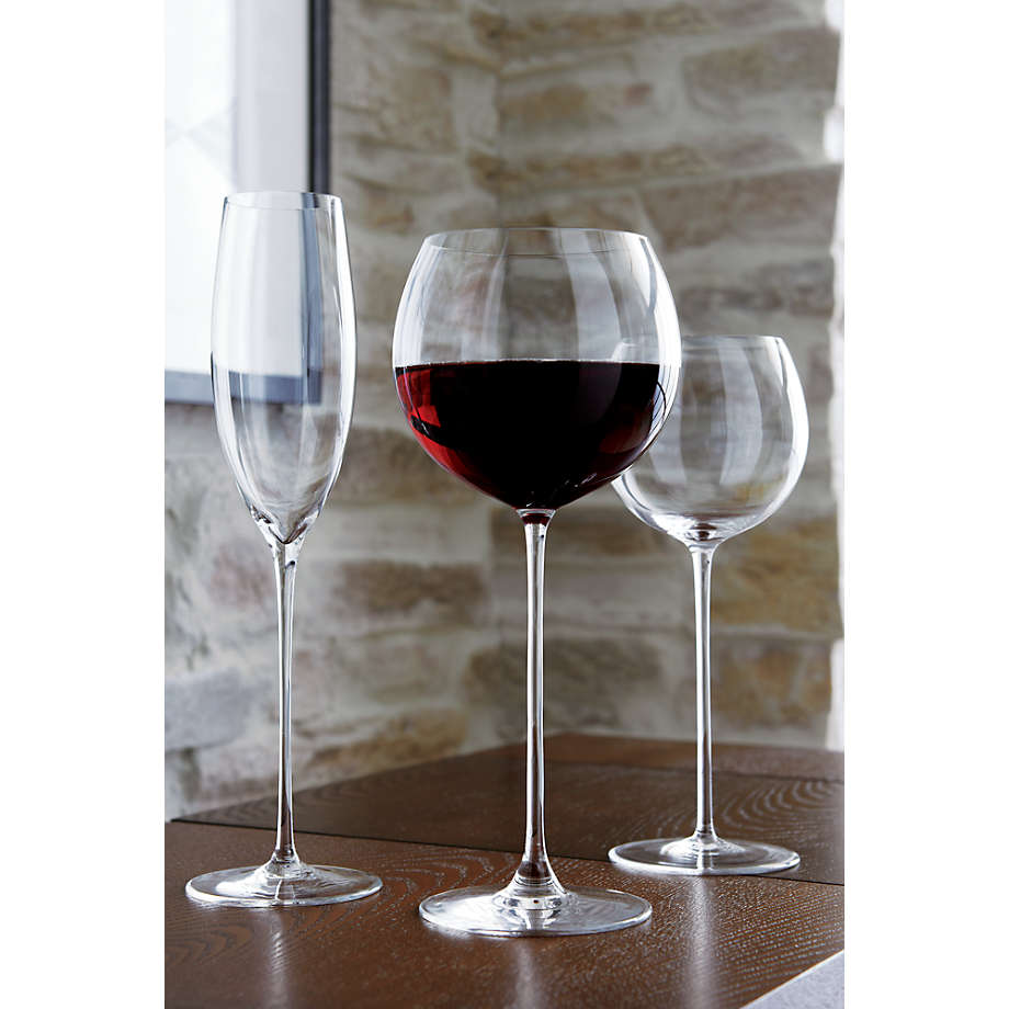 Crate and Barrel, Camille Long Stem Red Wine Glass, Set of 4 - Zola