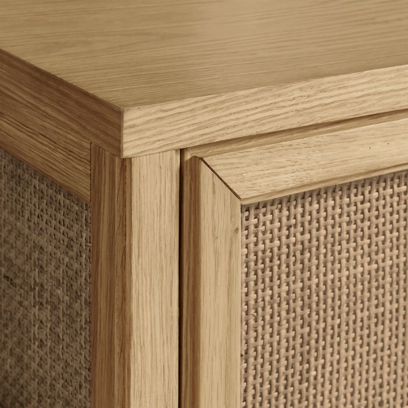 Campagna Rattan and Natural Oak Wood 6-Drawer Dresser - image 8 of 9