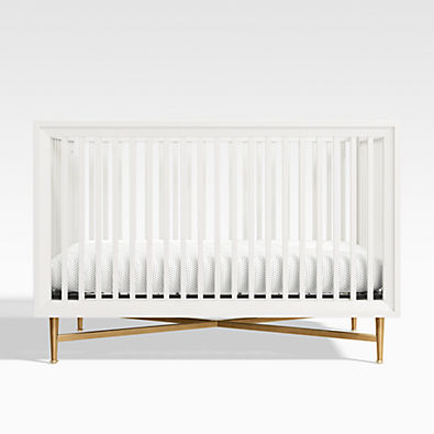 View Campaign White Wood Baby Crib details