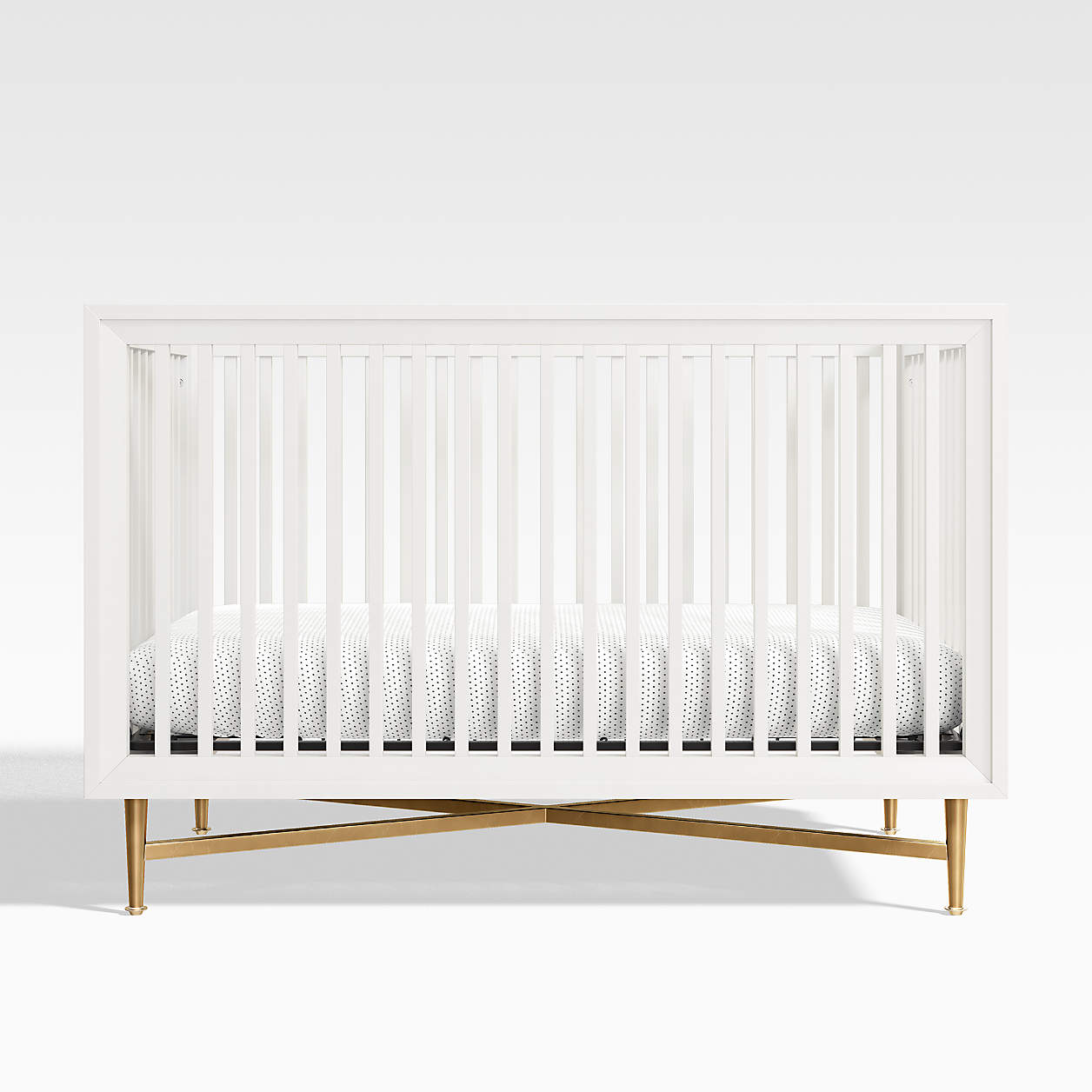 Campaign White Wood Convertible Baby Crib + Reviews Crate & Kids Canada