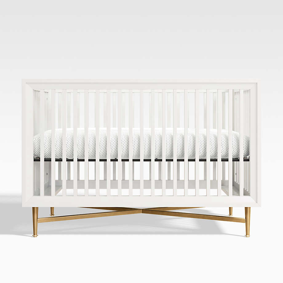 White Campaign Baby Crib