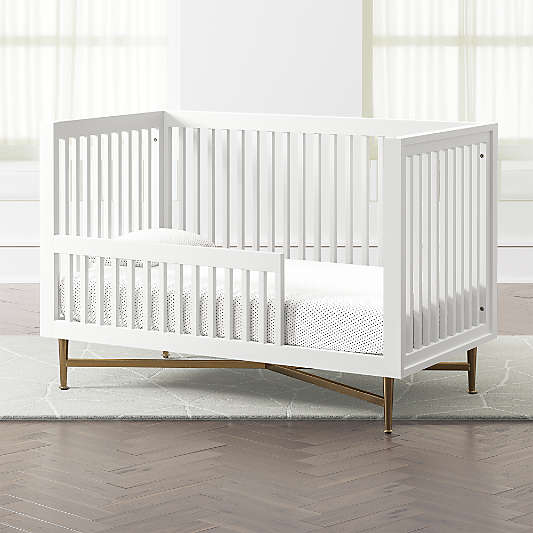 White Campaign Toddler Bed Rail