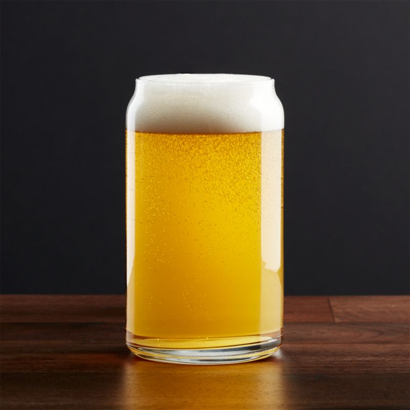 Beer Can-Shaped Glass 16 oz. + Reviews | Crate & Barrel