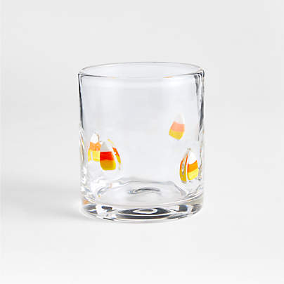 Halloween Candy Corn Icon 15-Oz. Double Old-Fashioned Glass