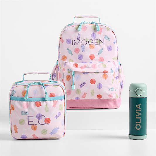 Green Colorblock Insulated Stainless Steel Kids Water Bottle with Straw
