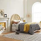 View Pompom Neutral Geometric Rug with Fringe - image 6 of 9