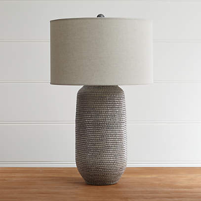 Cane Grey Ceramic Table Lamp Bedroom, Crate And Barrel Lamp Table