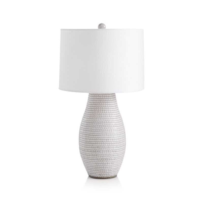 Cane White Ceramic Table Lamp 29" - image 10 of 14