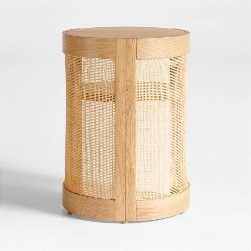 Cane Natural Wood Round Nursery Side Table - image 6 of 9