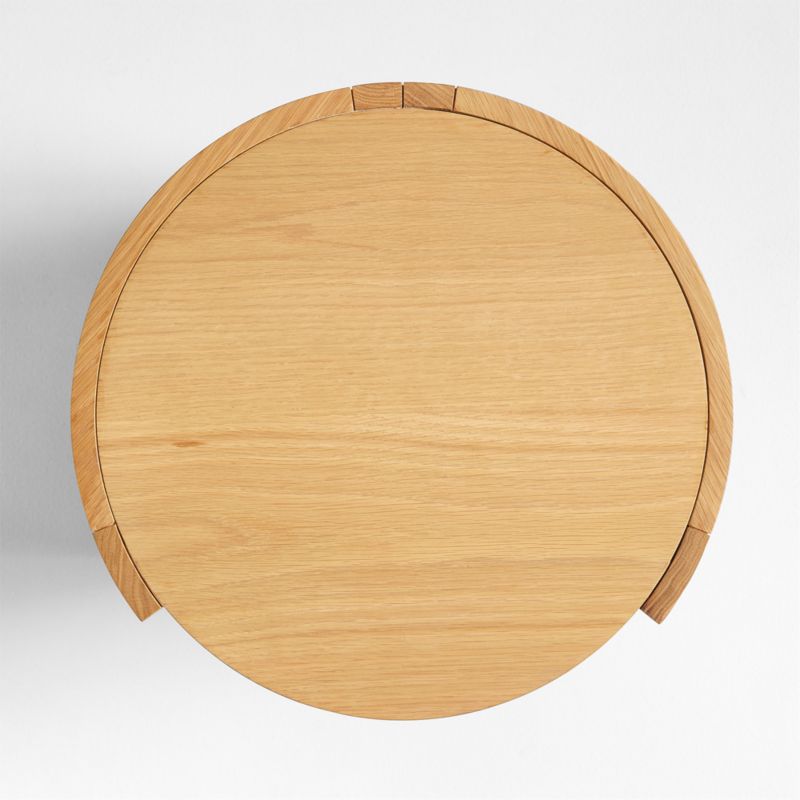 Cane Natural Wood Round Nursery Side Table - image 5 of 9