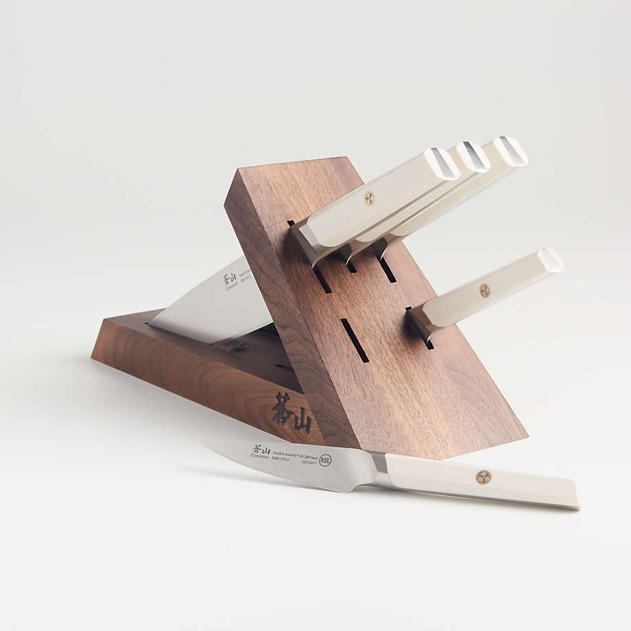 Cangshan Everest White 6-Piece Tai Knife Block Set + Reviews | Crate & Barrel