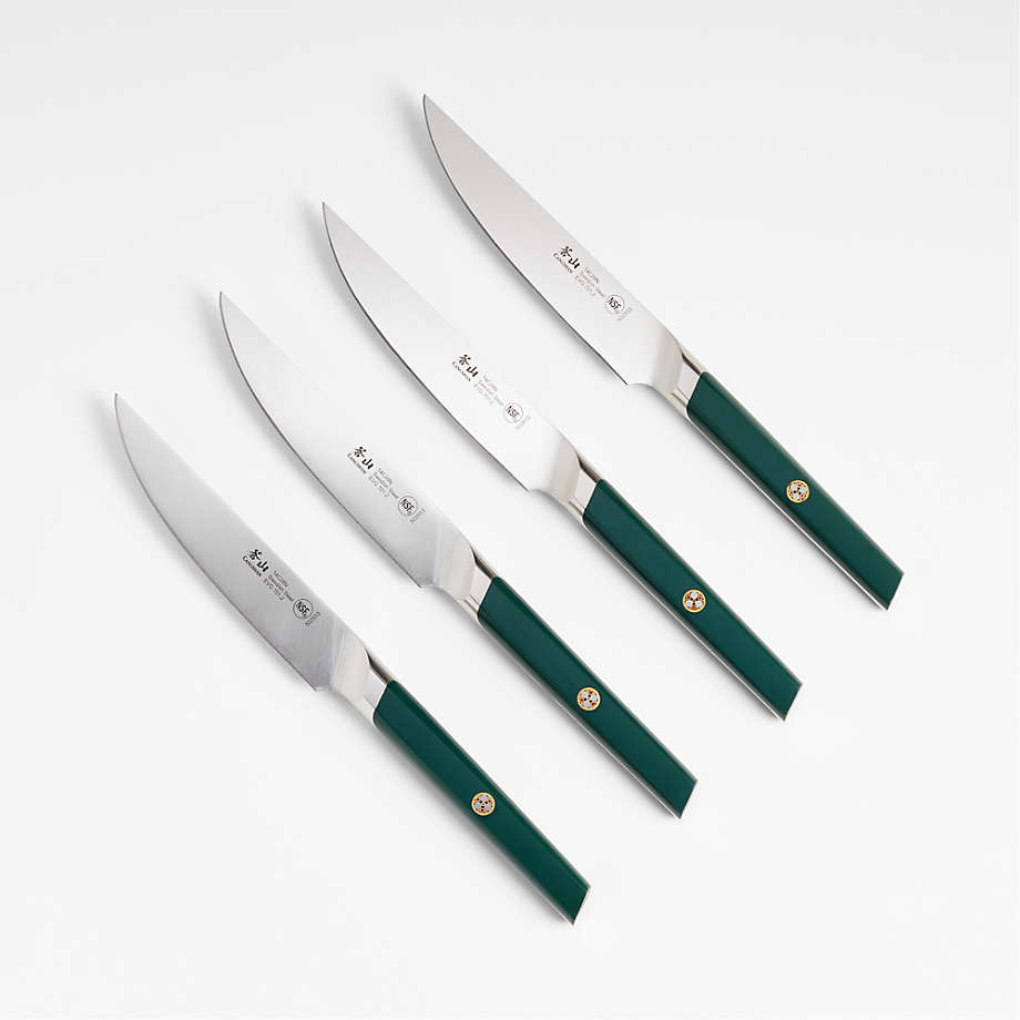 Cangshan Everest Cypress Green 4-Piece Steak Knife Set