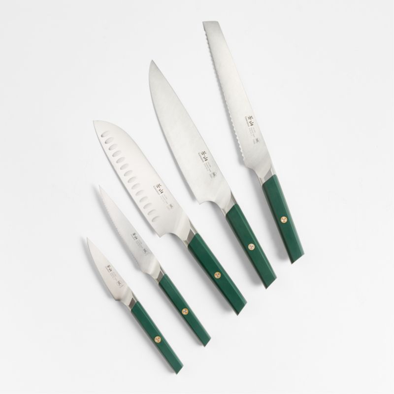 Cangshan Everest Cypress Green 6-Piece Knife Block Set + Reviews ...