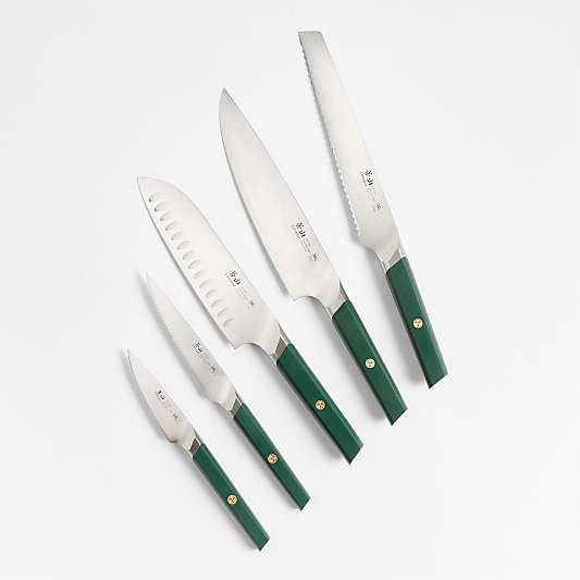 Cangshan Everest Cypress Green 6-Piece Knife Block Set