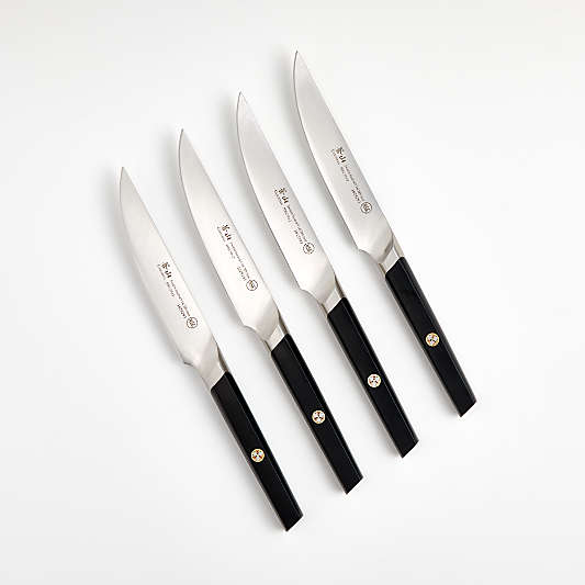 Cangshan Everest Black 4-Piece Steak Knife Set