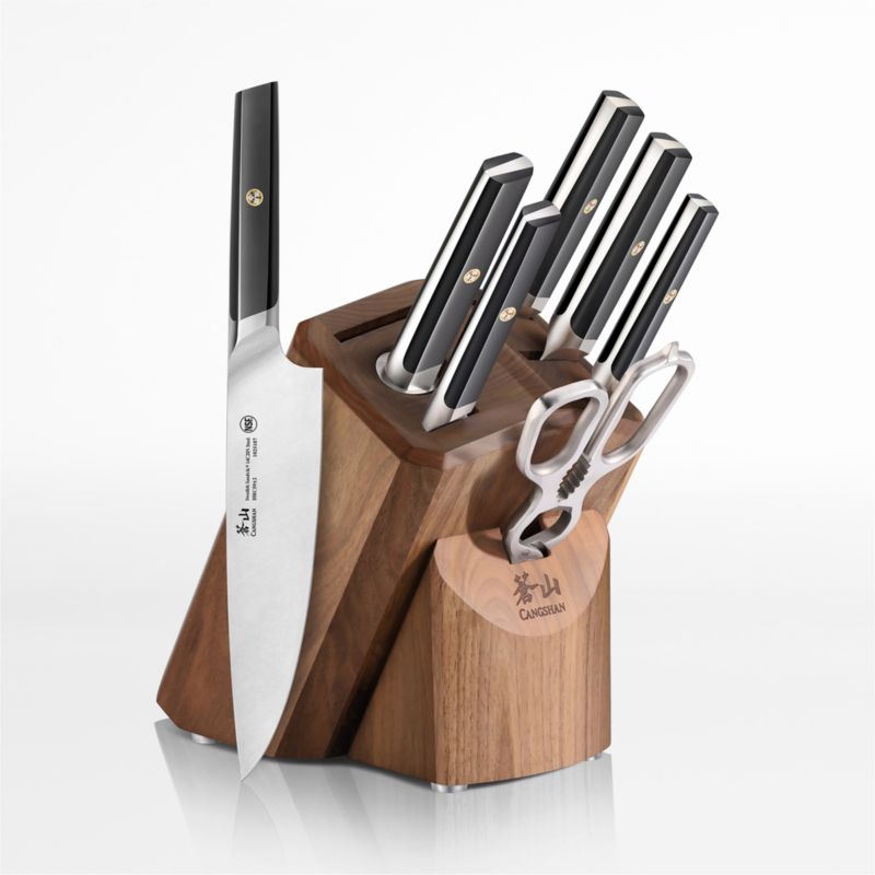 Cangshan Helena 8-Piece Knife Block Set, Black