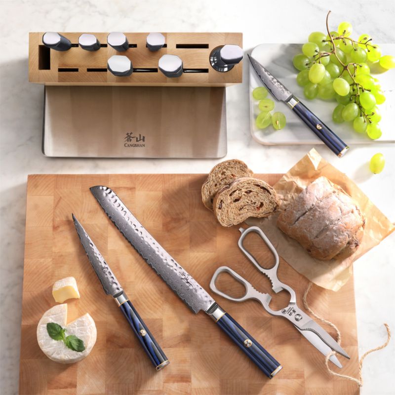 Cangshan Kita Blue Forged 6 Piece HUA Knife Block Set — Las Cosas Kitchen  Shoppe