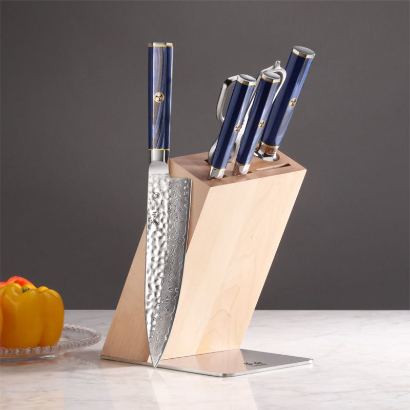 Cangshan Kita Blue Forged 6 Piece HUA Knife Block Set — Las Cosas Kitchen  Shoppe