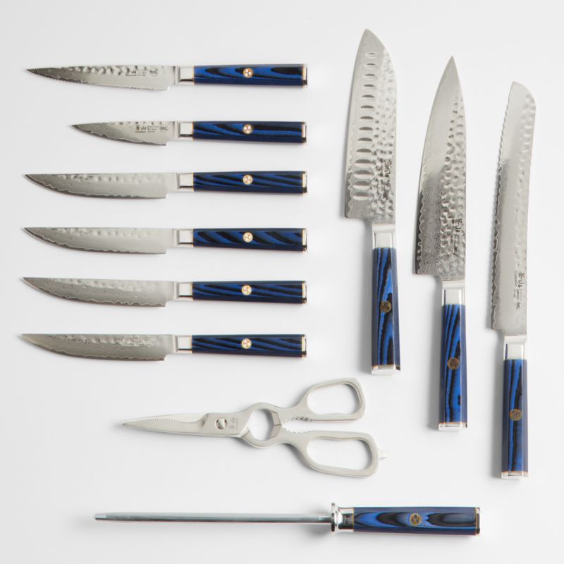 Cangshan Kita Blue Forged 6 Piece HUA Knife Block Set — Las Cosas