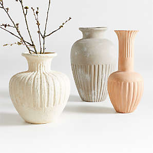 1 New Threshold Boiling White Med Decorative Vase 