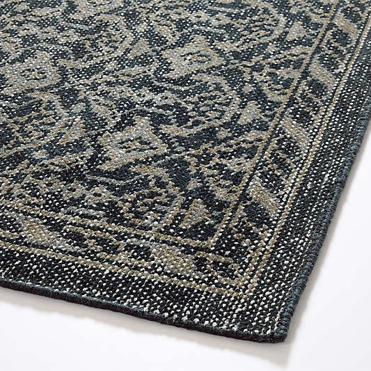 Cannes Wool Traditional Blue Area Rug 10'x14'