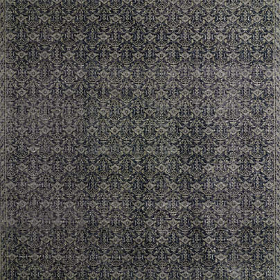 Cannes Wool Traditional Hand-Knotted Blue Area Rug 6'x9'