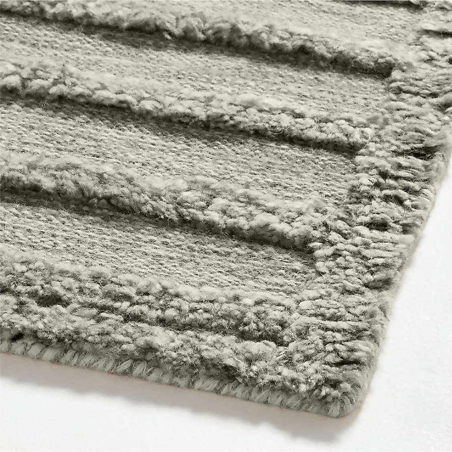 Cannet Wool Shag Grey Area Rug 8'x10' + Reviews