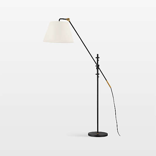 Canterbury Bronze Floor Lamp with White Shade