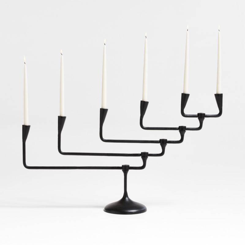Sacré Small Black Metal Taper Candle Holder by Athena Calderone