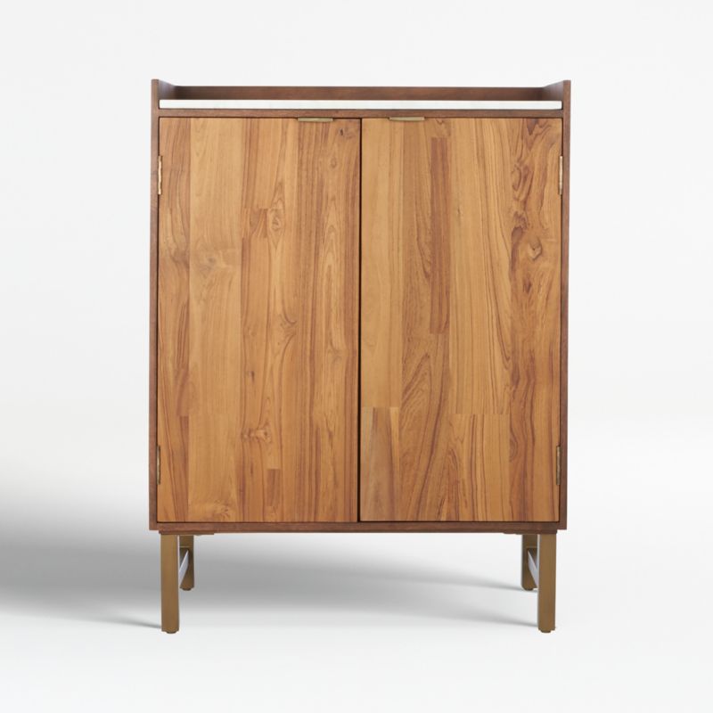 Crate & Barrel Steamer Bar Cabinet, 45% Off