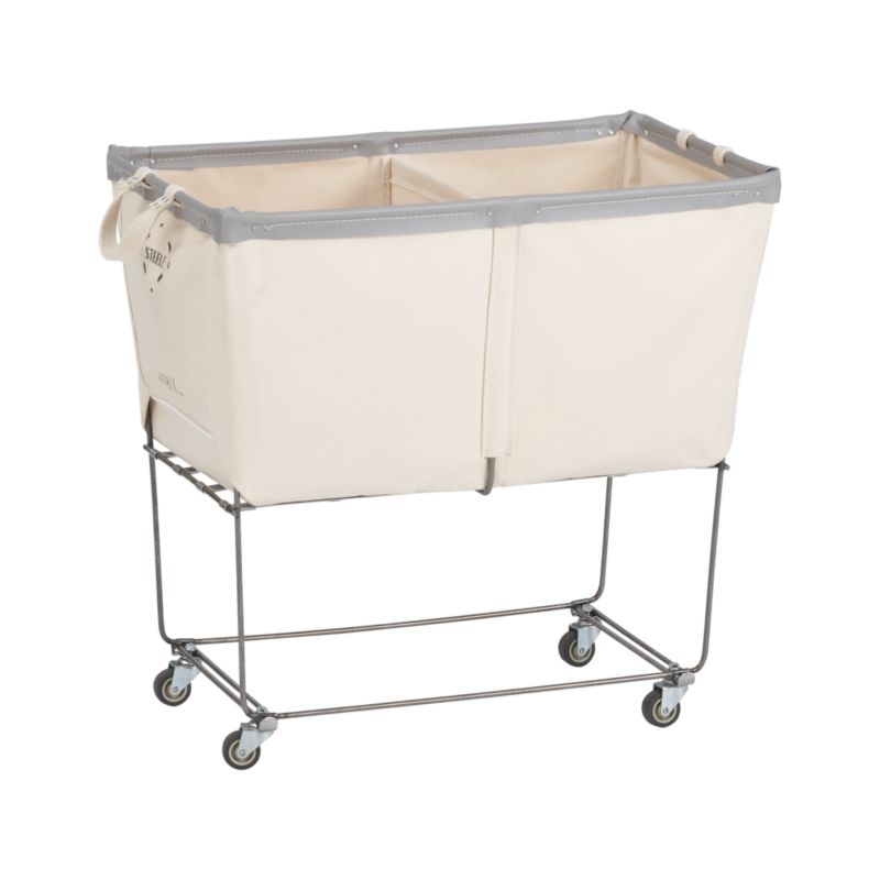 Steele ® Canvas 4-Bushel Divided Sorter Rolling Laundry Hamper