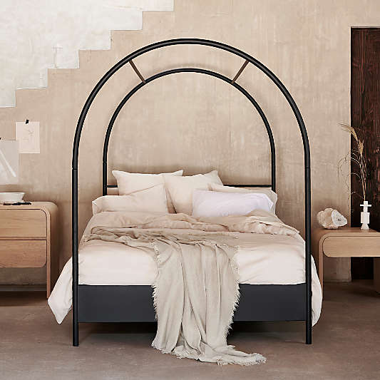 Canyon Arched Canopy Bed with Upholstered Headboard by Leanne Ford