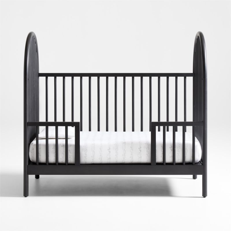 Canyon Black Spindle Wood Convertible Baby Crib by Leanne Ford