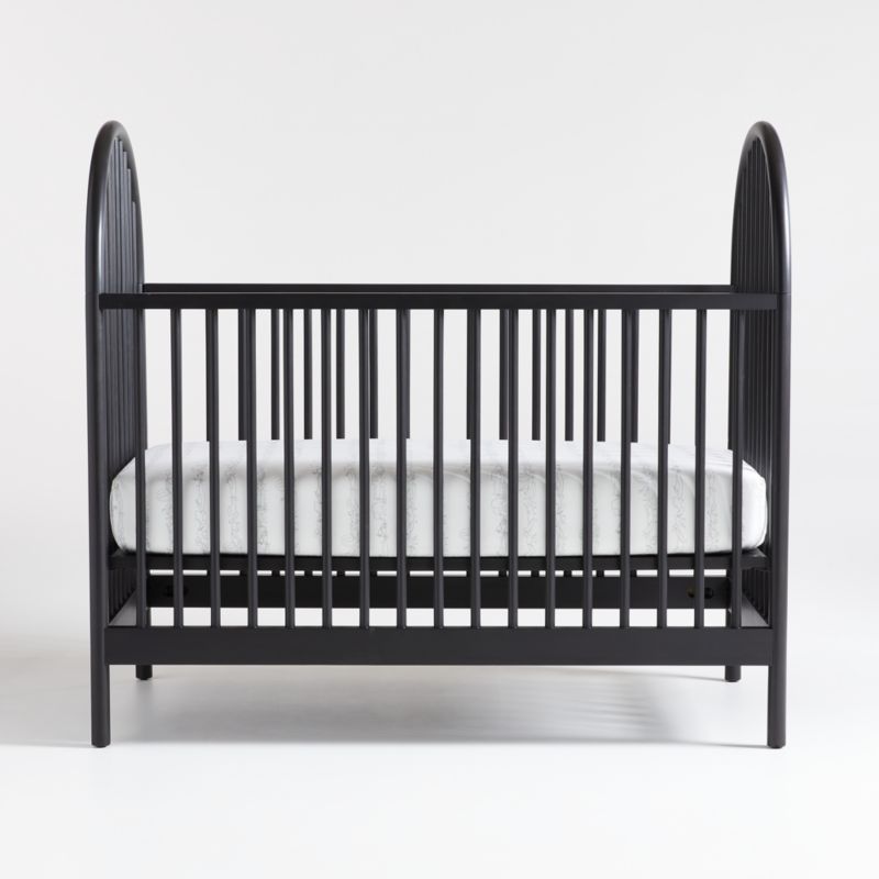 Canyon Black Spindle Wood Convertible Baby Crib by Leanne Ford