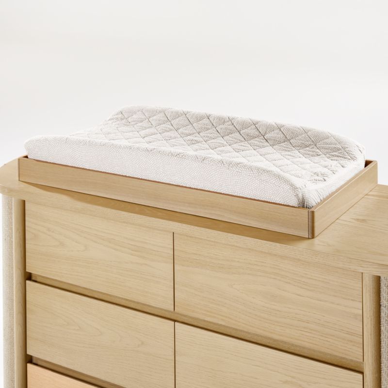 Canyon Natural Wood Baby Changing Table Topper by Leanne Ford Crate Kids