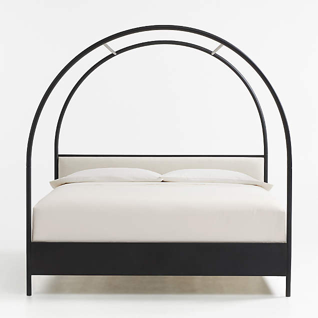 Gracia King Upholstered Canopy Bed + Reviews Crate & Barrel