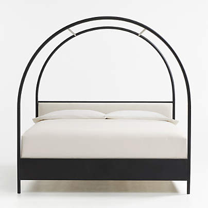 Canyon King Arched Canopy Bed with Upholstered Headboard by Leanne Ford