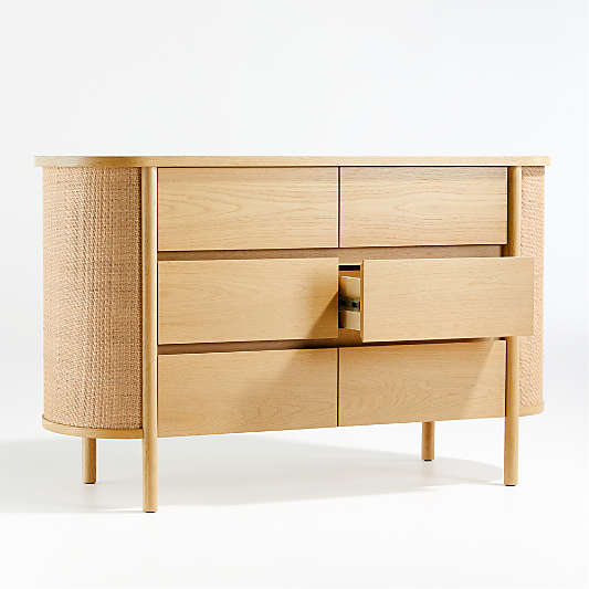 Canyon 56" Natural Wood Wide 6-Drawer Kids Dresser by Leanne Ford
