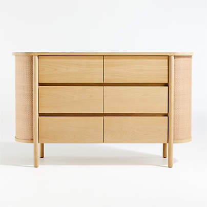 Canyon Natural Wood Wide 6-Drawer Kids Dresser by Leanne Ford