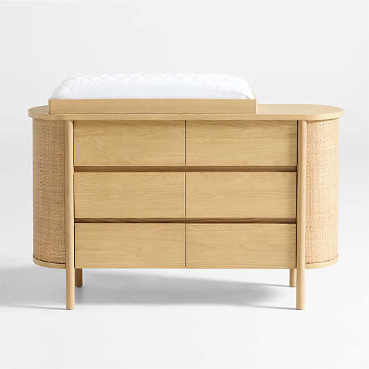 Canyon Natural Wood Wide Kids Dresser and Changer Table Topper