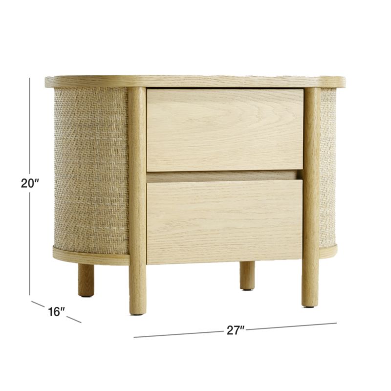 View Canyon Natural Wood 2-Drawer Kids Nightstand by Leanne Ford - image 3 of 18